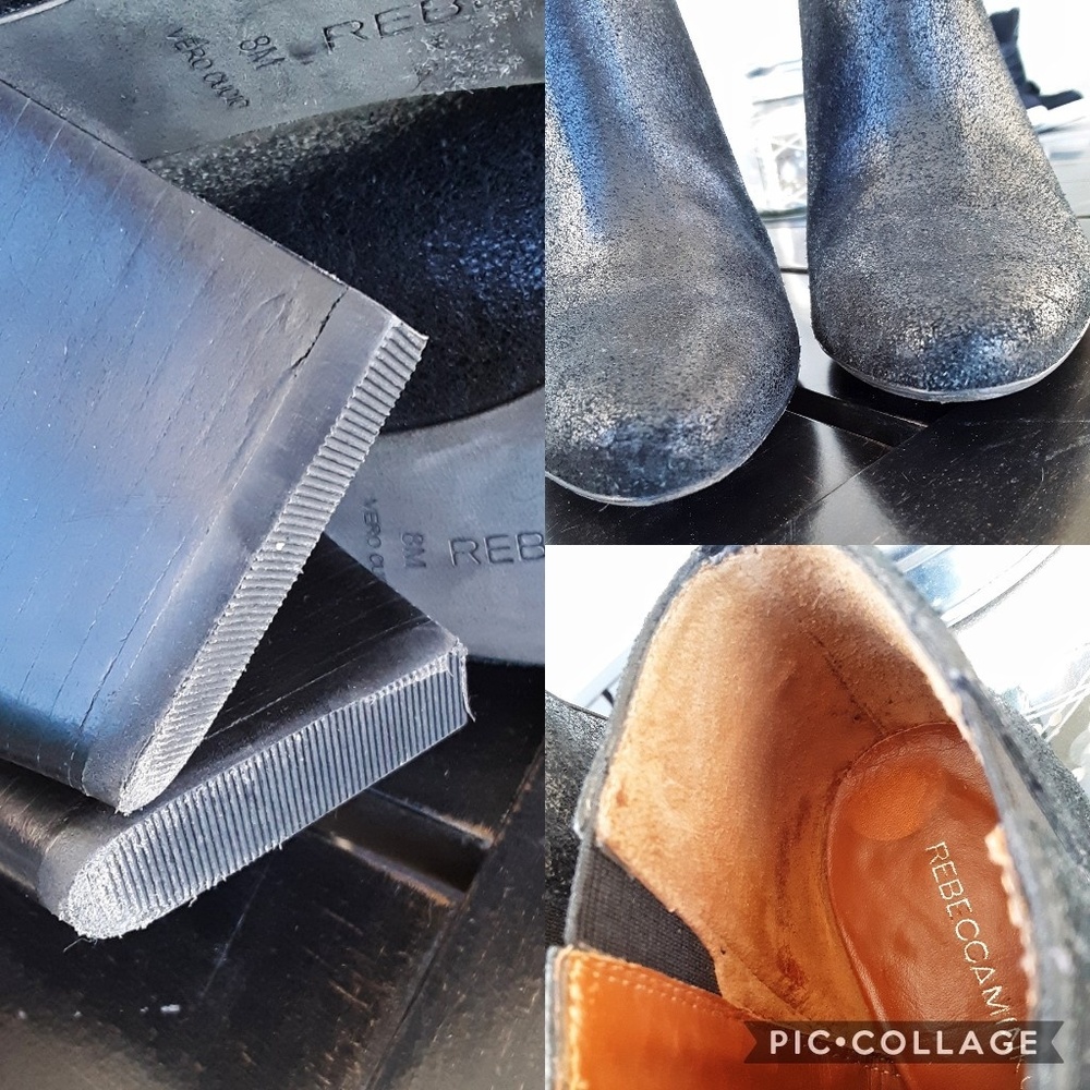 Rebecca Minkoff Glazed Black Suede Ankle Booties 8 - Picture 7 of 8